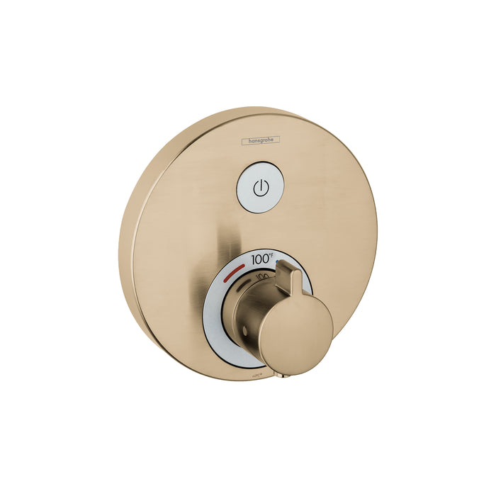 hansgrohe ShowerSelect S Thermostatic Trim for 1 Function, Round