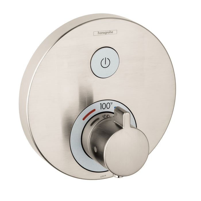 hansgrohe ShowerSelect S Thermostatic Trim for 1 Function, Round