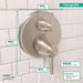 Hansgrohe Ecostat Classic Thermostatic Trim with Volume Control, Round