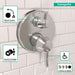 Hansgrohe Ecostat Classic Thermostatic Trim with Volume Control, Round