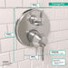 Hansgrohe Ecostat Classic Thermostatic Trim with Volume Control, Round