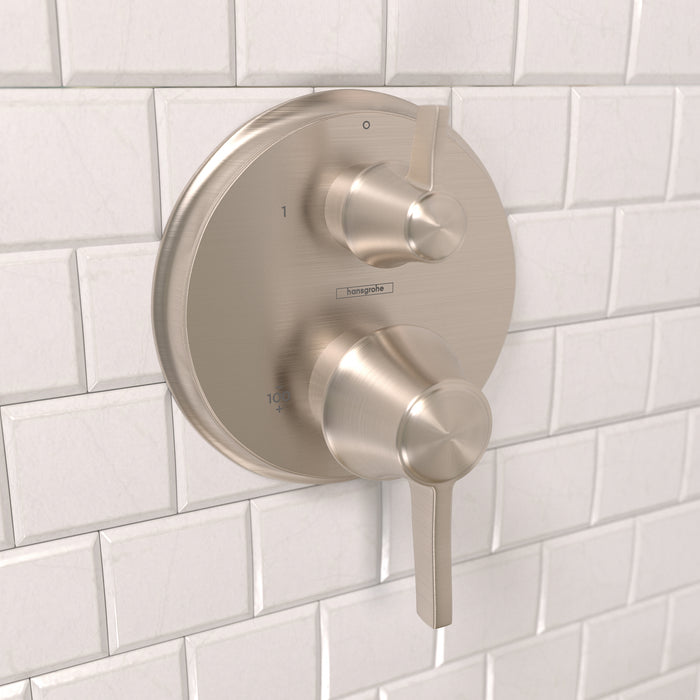 Hansgrohe Ecostat Classic Thermostatic Trim with Volume Control and Diverter, Round