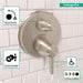 Hansgrohe Ecostat Classic Thermostatic Trim with Volume Control and Diverter, Round