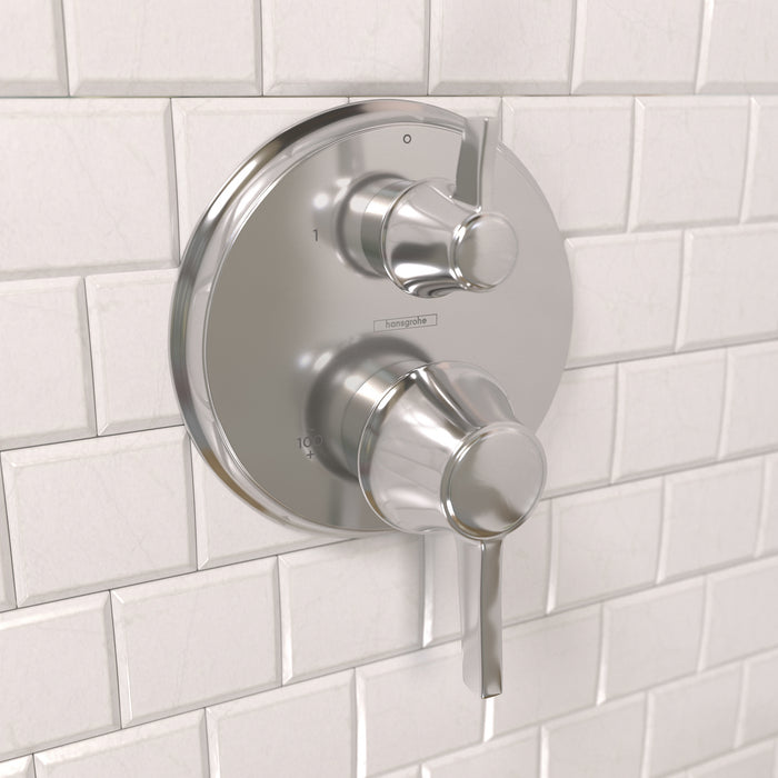 Hansgrohe Ecostat Classic Thermostatic Trim with Volume Control and Diverter, Round