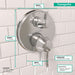 Hansgrohe Ecostat Classic Thermostatic Trim with Volume Control and Diverter, Round