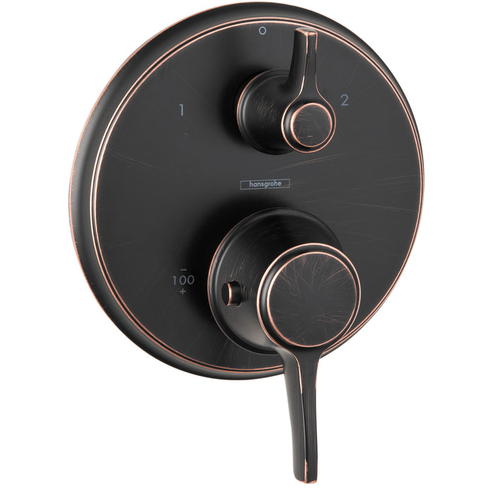Hansgrohe Ecostat Classic Thermostatic Trim with Volume Control and Diverter, Round