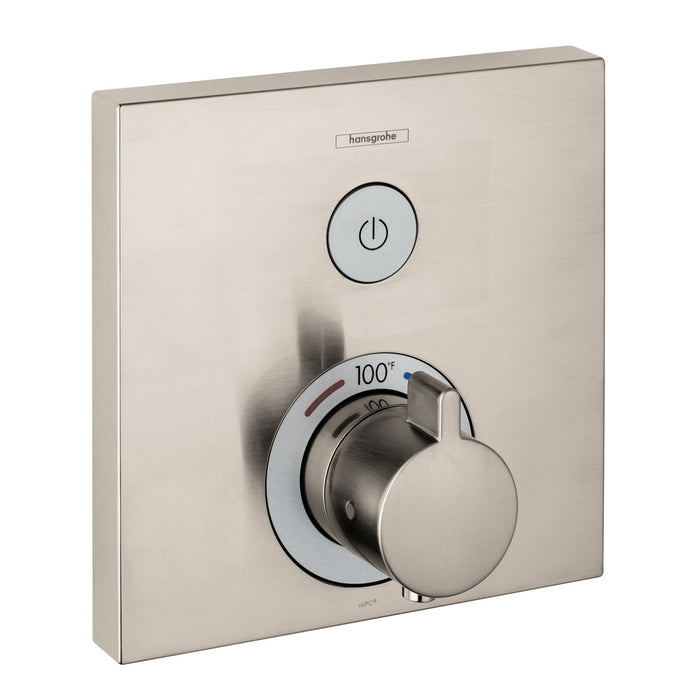 hansgrohe ShowerSelect Thermostatic Trim for 1 Function, Square