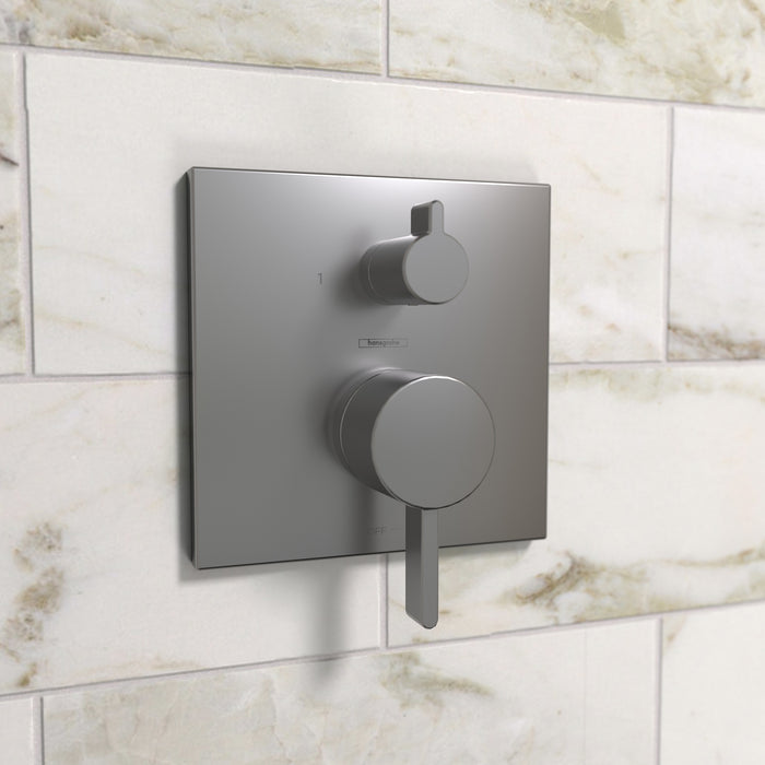 hansgrohe Ecostat Pressure Balance Trim Square with Diverter