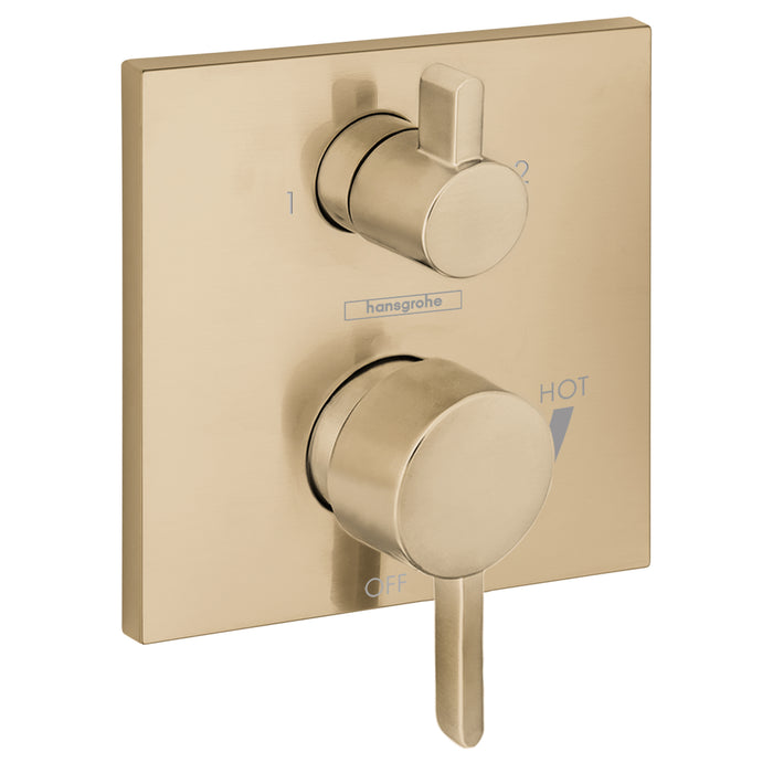 hansgrohe Ecostat Pressure Balance Trim Square with Diverter