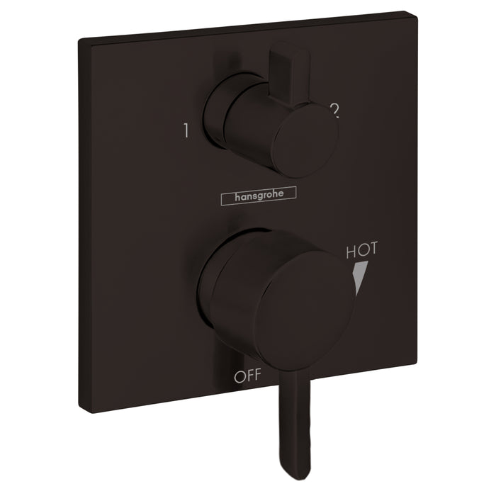 hansgrohe Ecostat Pressure Balance Trim Square with Diverter