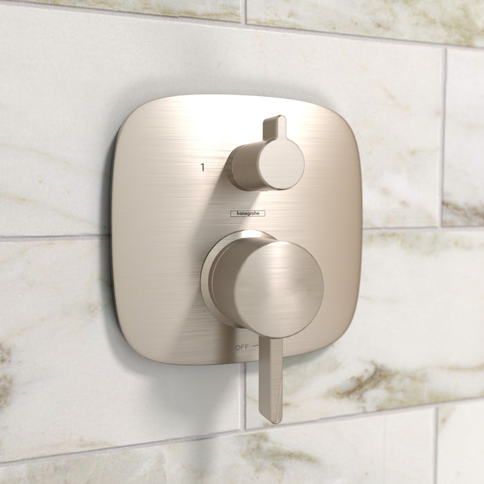 hansgrohe Ecostat Pressure Balance Trim Square with Diverter