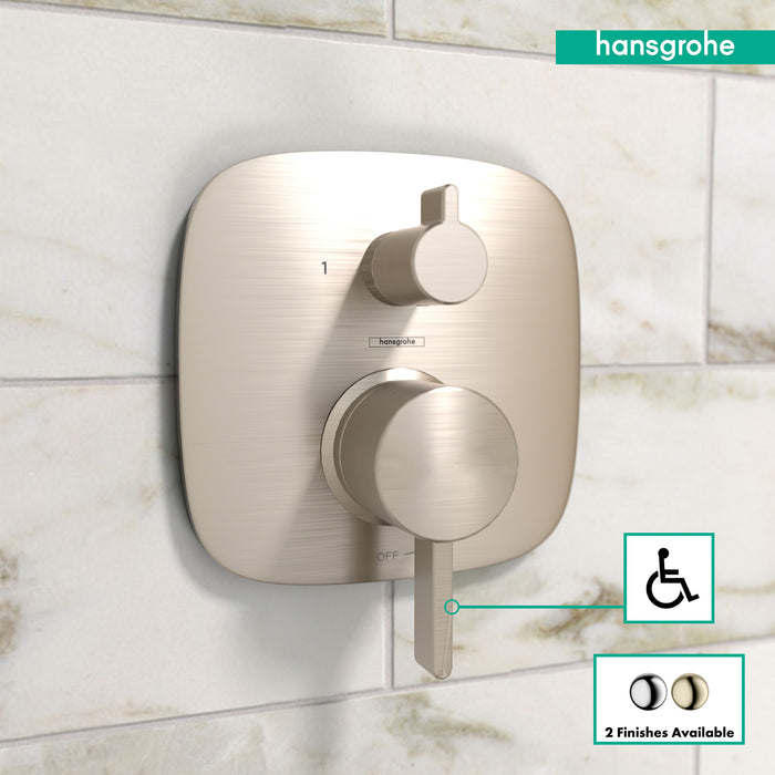 hansgrohe Ecostat Pressure Balance Trim Square with Diverter