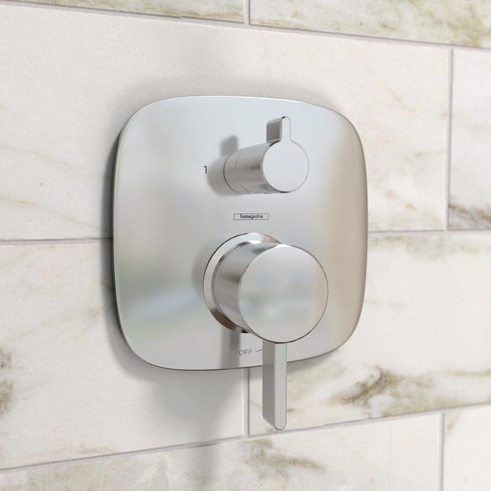 hansgrohe Ecostat Pressure Balance Trim Square with Diverter