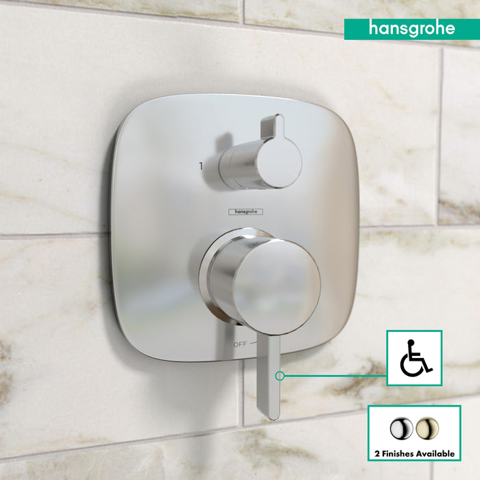 hansgrohe Ecostat Pressure Balance Trim Square with Diverter