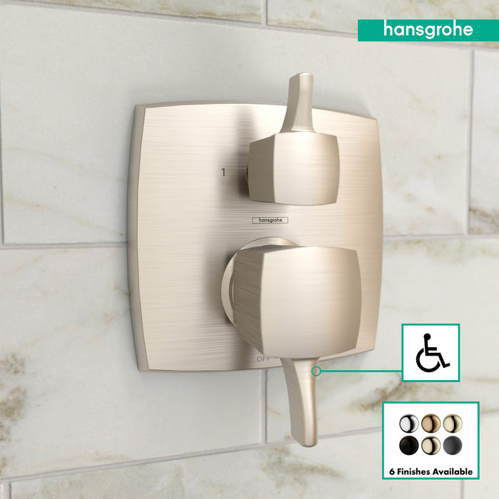 hansgrohe Ecostat Classic Pressure Balance Trim Classic Square with Diverter