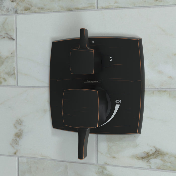 hansgrohe Ecostat Classic Pressure Balance Trim Classic Square with Diverter