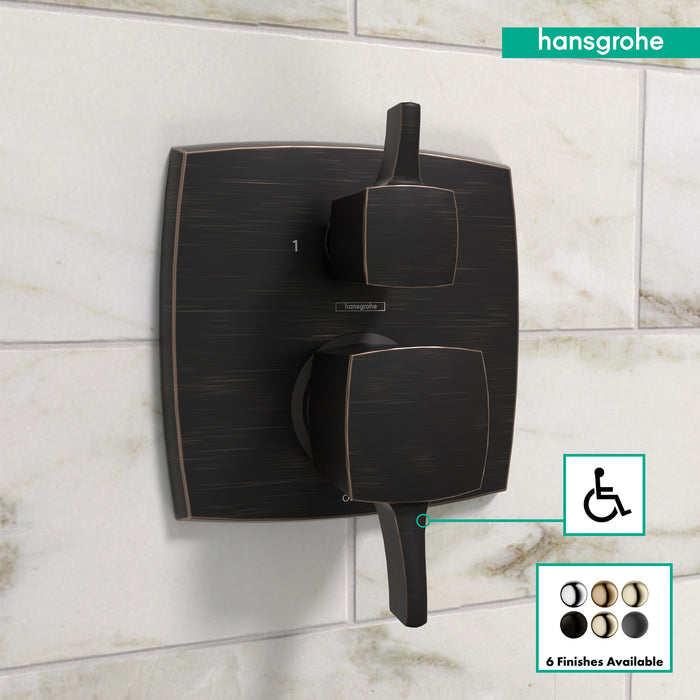 hansgrohe Ecostat Classic Pressure Balance Trim Classic Square with Diverter