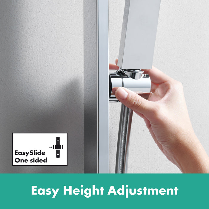 hansgrohe Pulsify E Wallbar Set 100 1-Jet 24", 2.5 GPM