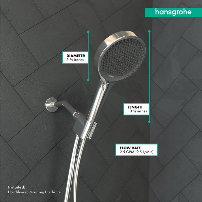 hansgrohe Rainfinity Handshower 130 3-Jet, 2.5 GPM