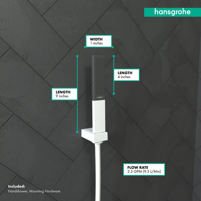 hansgrohe Rainfinity Baton Handshower 100 1-Jet, 2.5 GPM