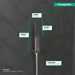 Hansgrohe Rainfinity Baton Handshower 100 1-Jet, 1.75 GPM