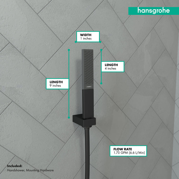 Hansgrohe Rainfinity Baton Handshower 100 1-Jet, 1.75 GPM