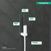 Hansgrohe Rainfinity Baton Handshower 100 1-Jet, 1.75 GPM