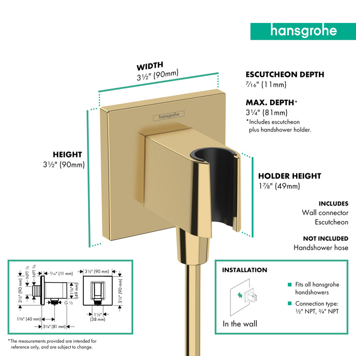 hansgrohe FixFit E Wall Outlet with Handshower Holder