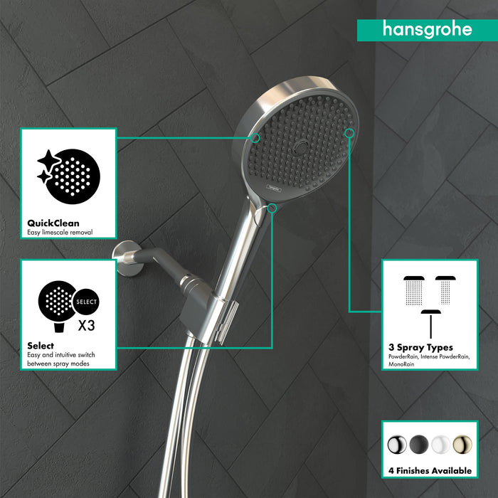 hansgrohe Rainfinity Handshower Set 130 3-Jet, 1.75 GPM