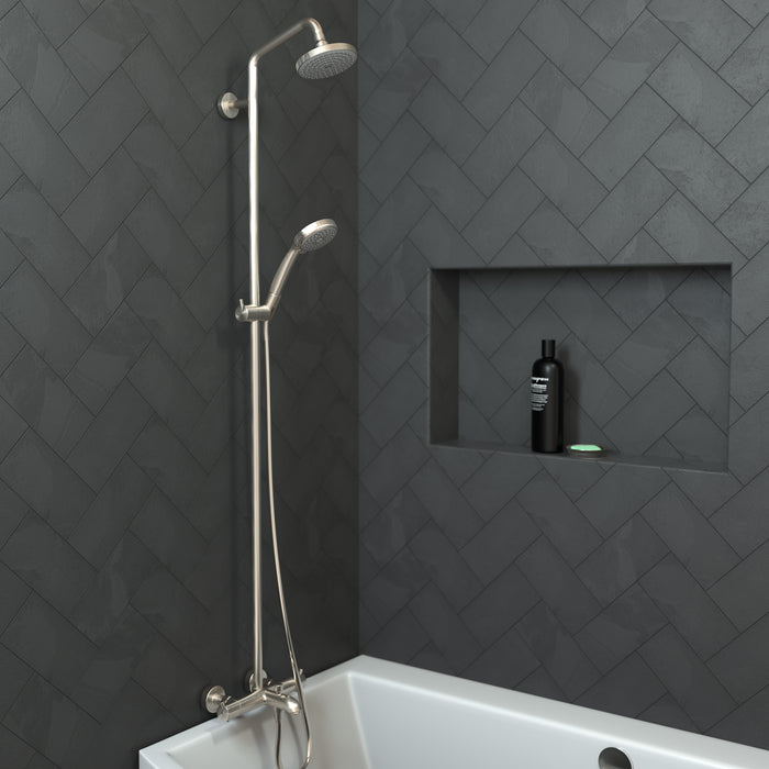 Hansgrohe Croma Showerpipe 150 1-Jet with Tub Filler, 2.0 GPM