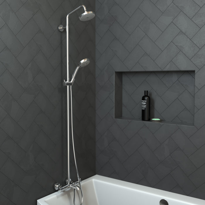 Hansgrohe Croma Showerpipe 150 1-Jet with Tub Filler, 2.0 GPM