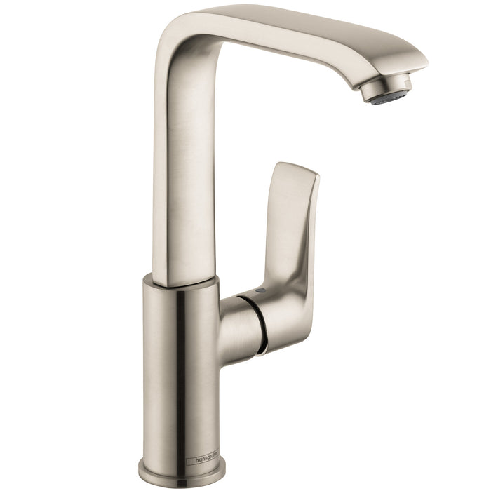hansgrohe Metris Single-Hole Faucet 230 with Swivel Spout and Pop-Up Drain, 1.2 GPM