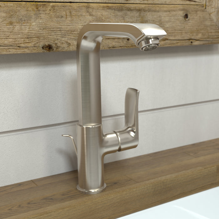 hansgrohe Metris Single-Hole Faucet 230 with Swivel Spout and Pop-Up Drain, 1.2 GPM