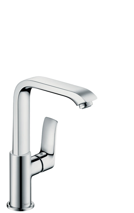 hansgrohe Metris Single-Hole Faucet 230 with Swivel Spout and Pop-Up Drain, 1.2 GPM