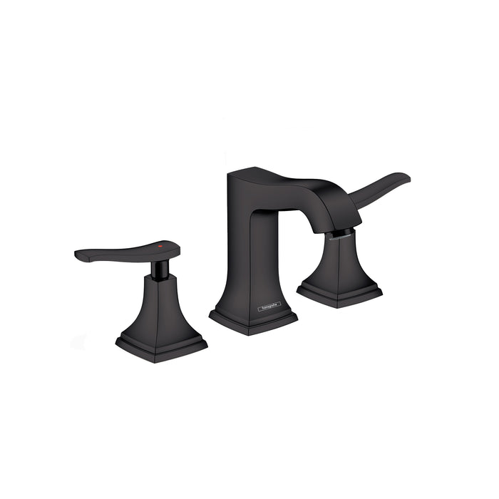 Hansgrohe Metropol Classic Widespread Faucet 110 with Lever Handles and Pop-Up Drain, 1.2 GPM