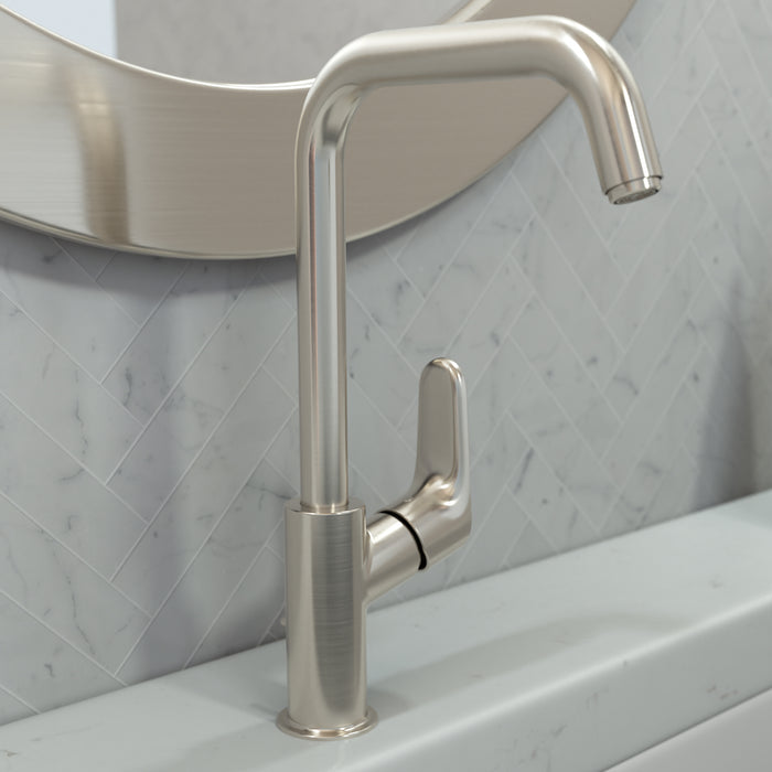 Hansgrohe Focus Single-Hole Faucet 240 with Swivel Spout and Pop-Up Drain, 1.2 GPM