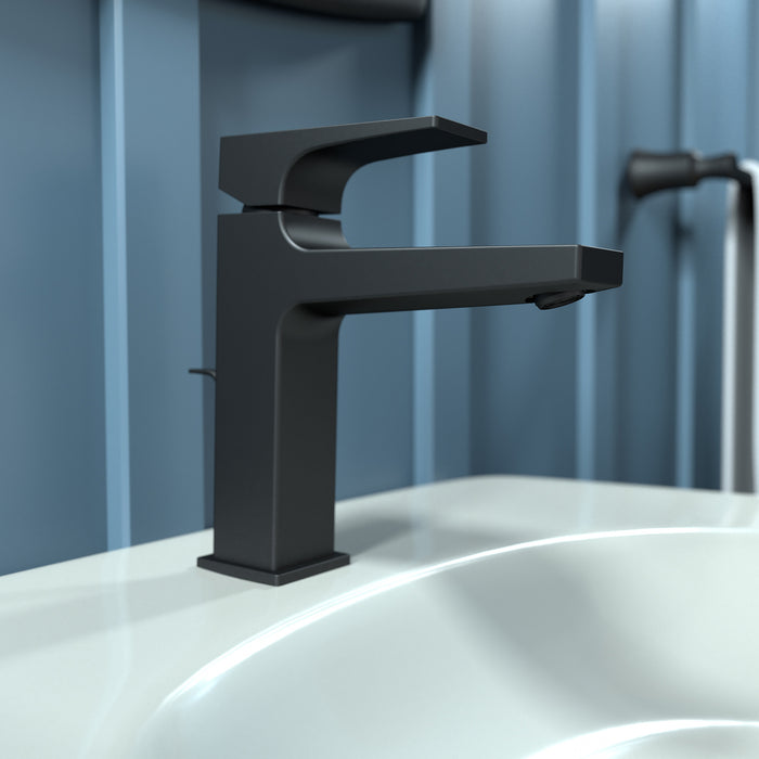 Hansgrohe Metropol Single-Hole Faucet 110 with Lever Handle and Pop-Up Drain, 1.2 GPM