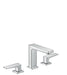 Hansgrohe Metropol Widespread Faucet 110 with Lever Handles and Pop-Up Drain, 1.2 GPM