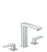 Hansgrohe Metropol Widespread Faucet 160 with Lever Handles and Pop-Up Drain, 1.2 GPM
