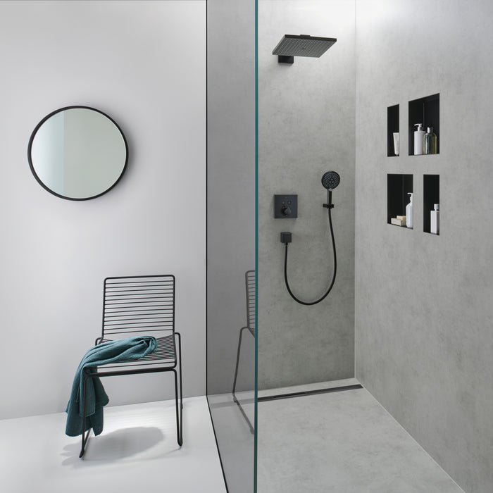 Hansgrohe XtraStoris Minimalistic Wall Niche with Open Frame 12"x 12"x 4"