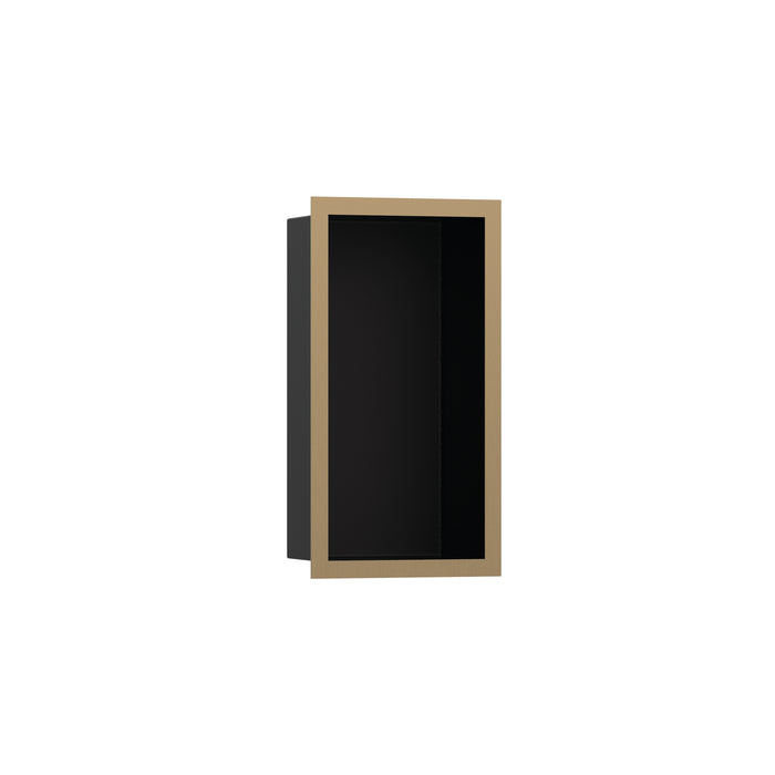 hansgrohe XtraStoris Individual Wall Niche Matte Black with Design Frame 12"x 6"x 4"