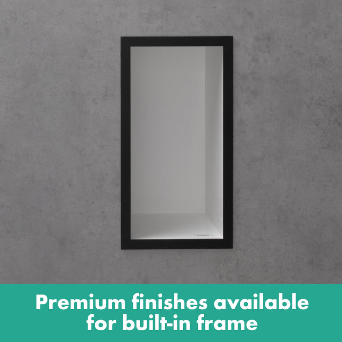 hansgrohe XtraStoris Individual Wall Niche Matte White with Design Frame 12"x 6"x 4"
