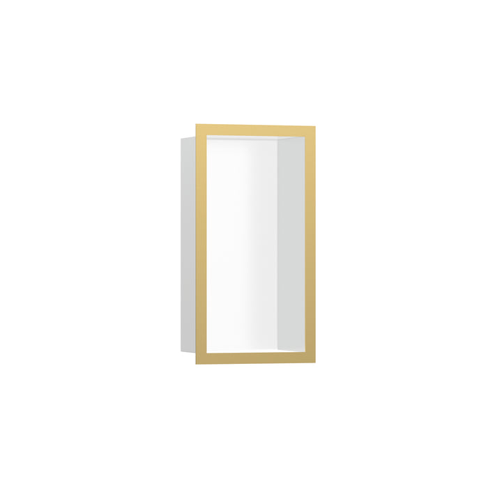 hansgrohe XtraStoris Individual Wall Niche Matte White with Design Frame 12"x 6"x 4"