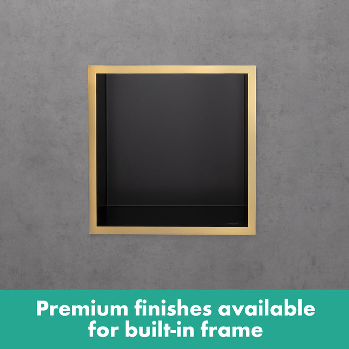 hansgrohe XtraStoris Individual Wall Niche Brushed Stainless Steel with Design Frame 12"x 12"x 4"