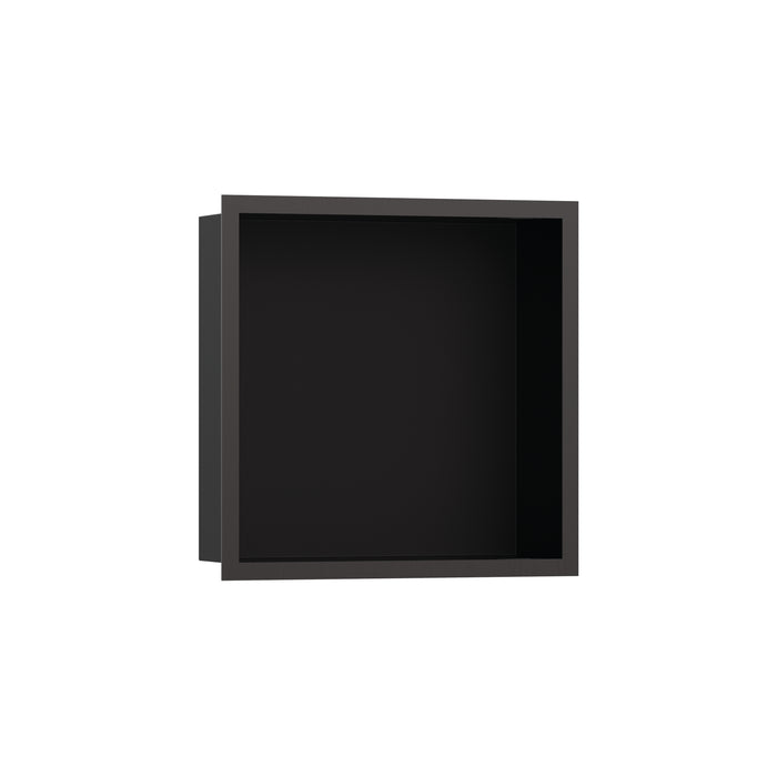 hansgrohe XtraStoris Individual Wall Niche Matte Black with Design Frame 12"x 12"x 4"