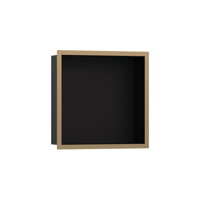 hansgrohe XtraStoris Individual Wall Niche Matte Black with Design Frame 12"x 12"x 4"