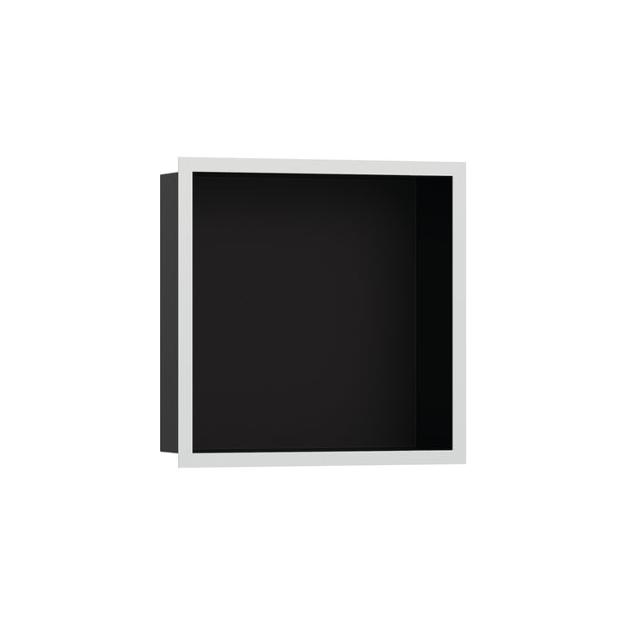hansgrohe XtraStoris Individual Wall Niche Matte Black with Design Frame 12"x 12"x 4"