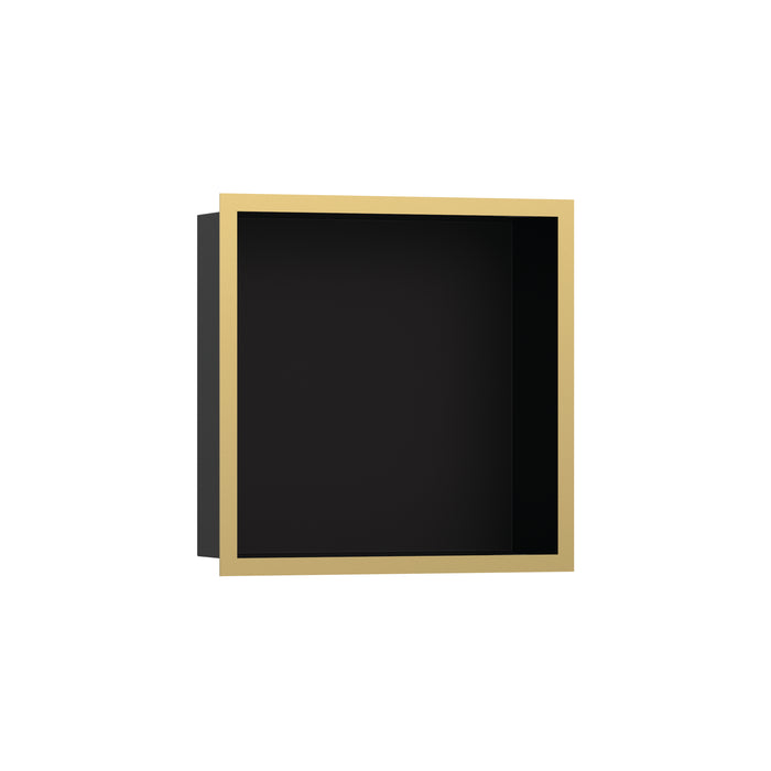 hansgrohe XtraStoris Individual Wall Niche Matte Black with Design Frame 12"x 12"x 4"