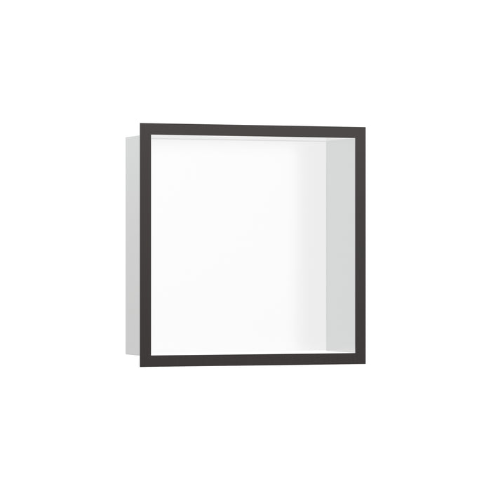 hansgrohe XtraStoris Individual Wall Niche Matte White with Design Frame 12"x 12"x 4"