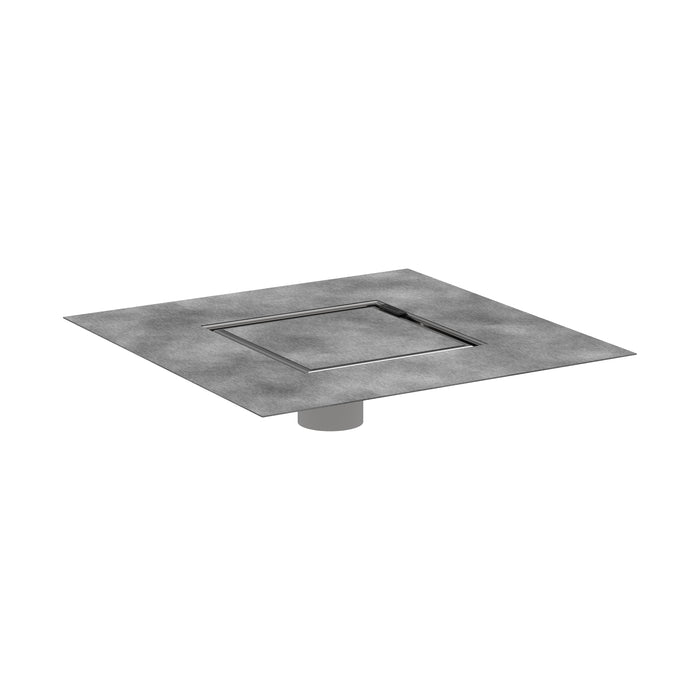 hansgrohe RainDrain Rock Point Drain Set 6"x 6" Trim with Rough